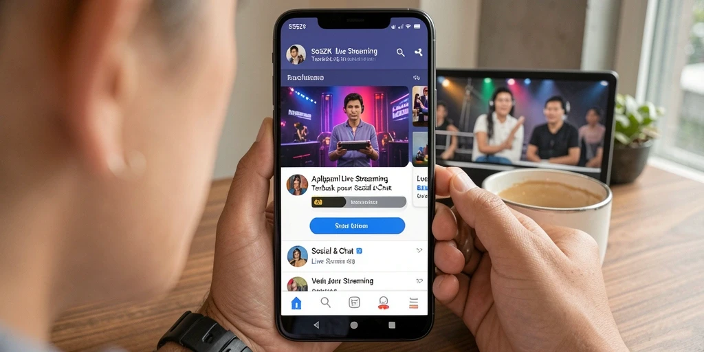 Antarmuka 555ZK yang menarik dan berfungsi dengan baik untuk live streaming.