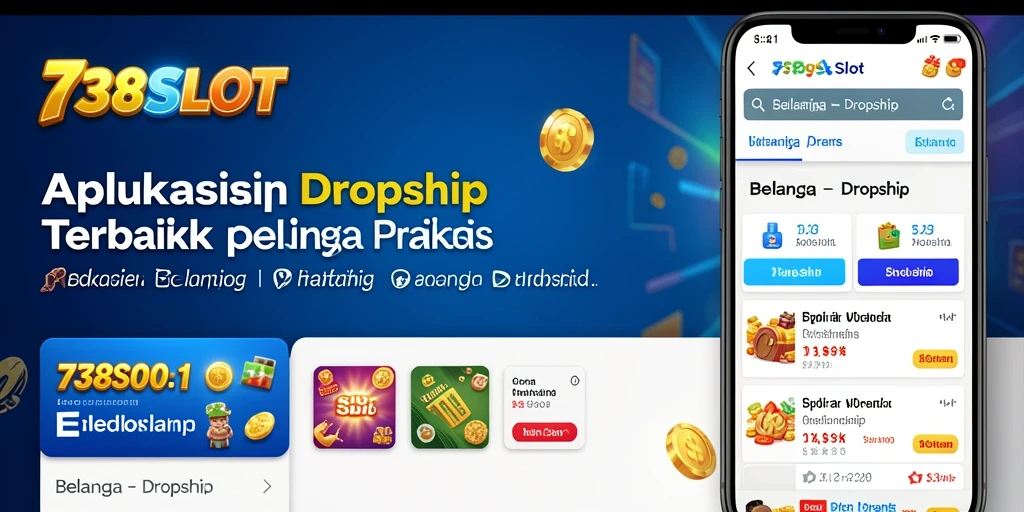 Antarmuka utama aplikasi 738SLOT yang menarik dan fungsional.