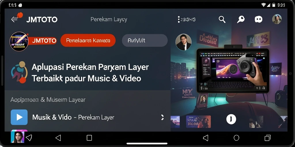 Antarmuka JMTOTO yang intuitif untuk Perekam Layar.