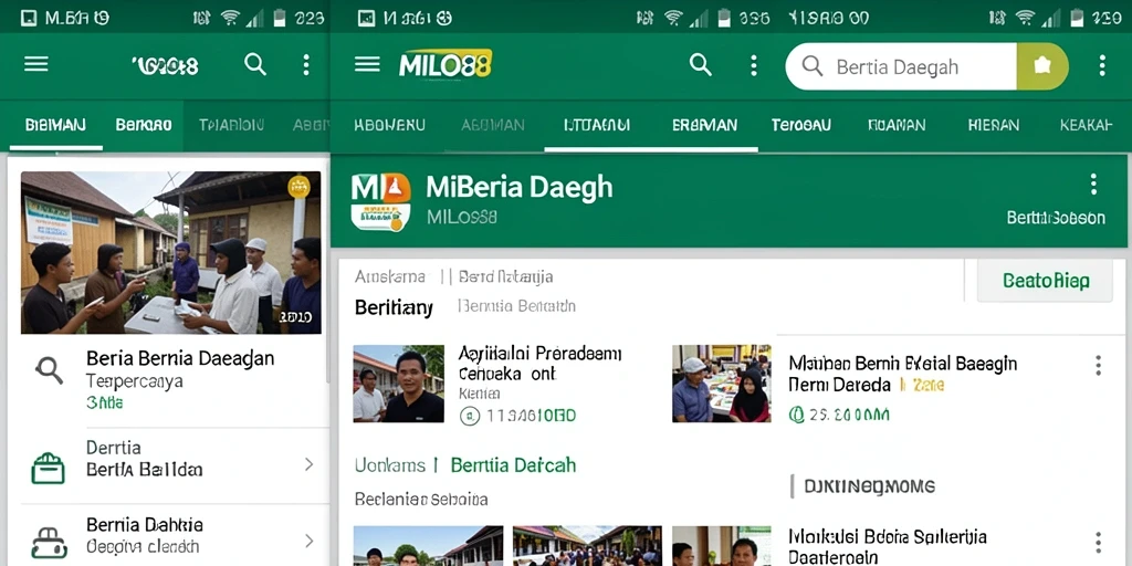 Tampilan antarmuka Berita Daerah MILO88 yang informatif dan menarik.