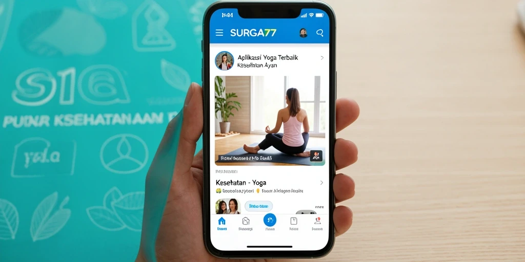 Antarmuka aplikasi SURGA77 yang ramah pengguna untuk praktik Yoga.