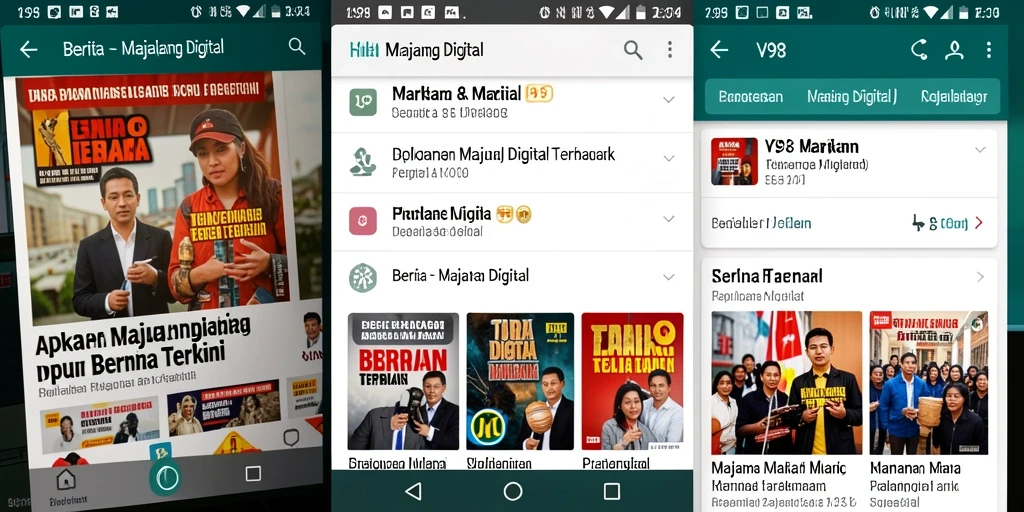 Tampilan antarmuka V98 yang menarik dan fungsional.